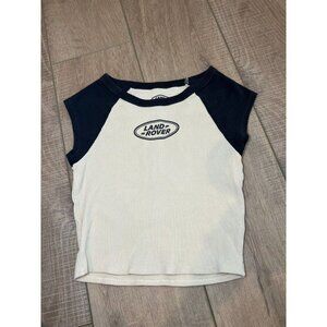 PacSun Land Rover Cropped‎ Shirt Size XS tan and black